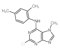 7H-Purin-6-amine,2-chloro-N-(2,4-dimethylphenyl)-7-methyl-结构式