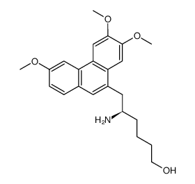 (R)-5-amino-6-(2,3,6-trimethoxyphenanthren-10-yl)hexan-1-ol结构式