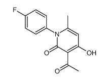 3-acetyl-1-(4-fluorophenyl)-4-hydroxy-6-methylpyridin-2-one结构式