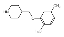 4-[(2,5-Dimethylphenoxy)methyl]piperidine结构式