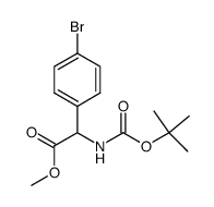 (4-Bromophenyl)-tert-butoxycarbonylaminoacetic acid methyl ester structure