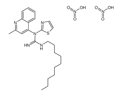 2-decyl-1-(2-methylquinolin-4-yl)-1-(1,3-thiazol-2-yl)guanidine,nitric acid结构式