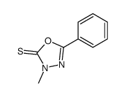 3-methyl-5-phenyl-1,3,4-oxadiazole-2-thione Structure