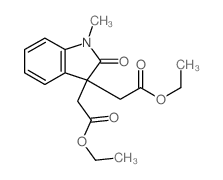 3H-Indole-3,3-diaceticacid, 1,2-dihydro-1-methyl-2-oxo-, 3,3-diethyl ester Structure