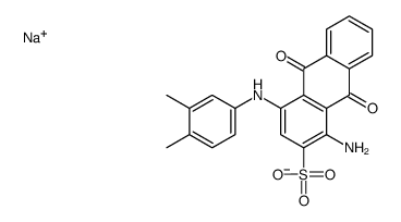 1-Amino-4-[(3,4-dimethylphenyl)amino]-9,10-dihydro-9,10-dioxo-2-anthracenesulfonic acid sodium salt结构式