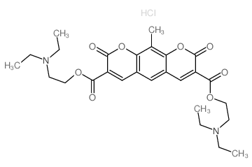 Bis(2-(diethylamino)ethyl) 10-methyl-2,8-dioxo-2H,8H-pyrano[3,2-g]chromene-3,7-dicarboxylate structure