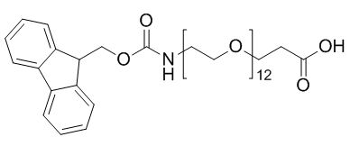 Fmoc-PEG12-丙酸结构式