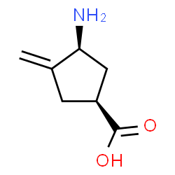 Cyclopentanecarboxylic acid, 3-amino-4-methylene-, (1R,3R)-rel- (9CI) Structure