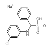 Benzenemethanesulfonicacid, a-[(3-chlorophenyl)amino]-, sodiumsalt (1:1) Structure