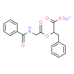 hippuryl-dl-phenyllactic acid sodium salt structure