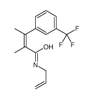 (E)-2-methyl-N-prop-2-enyl-3-[3-(trifluoromethyl)phenyl]but-2-enamide Structure