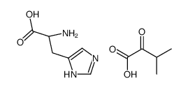 (2S)-2-amino-3-(1H-imidazol-5-yl)propanoic acid,3-methyl-2-oxobutanoic acid Structure