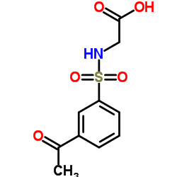 [[(3-ACETYLPHENYL)SULFONYL]AMINO]ACETIC ACID Structure