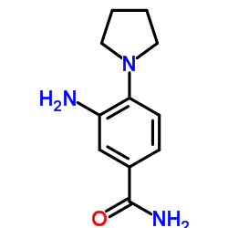 3-AMINO-4-PYRROLIDIN-1-YL-BENZAMIDE结构式