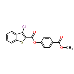 4-(Methoxycarbonyl)phenyl 3-chloro-1-benzothiophene-2-carboxylate Structure