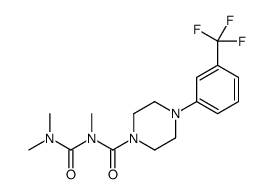 N-(dimethylcarbamoyl)-N-methyl-4-[3-(trifluoromethyl)phenyl]piperazine-1-carboxamide Structure