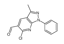 6-CHLORO-3-METHYL-1-PHENYL-1H-PYRAZOLO[3,4-B]PYRIDINE-5-CARBALDEHYDE structure