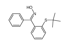 (E)-(2-(tert-butylthio)phenyl)(phenyl)methanone oxime Structure