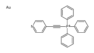 gold,triphenyl(2-pyridin-4-ylethynyl)phosphanium结构式