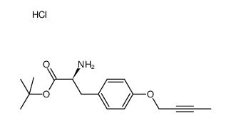 tert-butyl (S)-2-amino-3-(4-but-2-ynyloxy-phenyl)-propionate HCl salt结构式