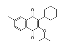 3-cyclohexyl-6-methyl-2-propan-2-yloxynaphthalene-1,4-dione结构式