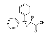 (+)-(S)-1-bromo-2,2-diphenylcyclopropanecarboxylic acid结构式