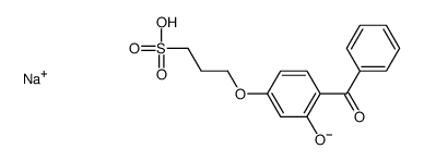 sodium 3-(4-benzoyl-3-hydroxyphenoxy)propanesulphonate结构式