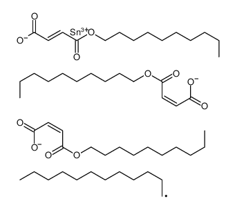 decyl (Z,Z,Z)-6-[[4-(decyloxy)-1,4-dioxobut-2-enyl]oxy]-6-dodecyl-4,8,11-trioxo-5,7,12-trioxa-6-stannadocosa-2,9-dienoate结构式