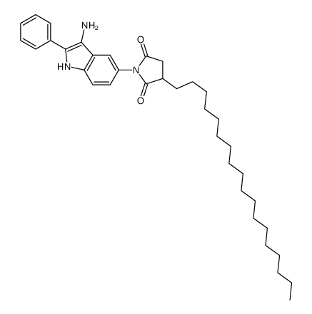 1-(3-amino-2-phenyl-1H-indol-5-yl)-3-octadecylpyrrolidine-2,5-dione Structure
