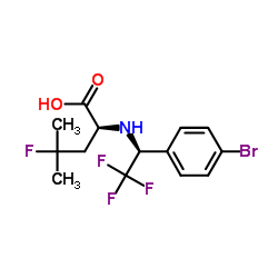 (S)-2-((S)-1-(4-bromophenyl)-2,2,2-trifluoroethylamino)-4-fluoro-4-Methylpentanoic acid结构式