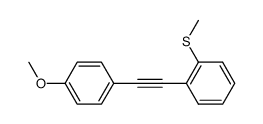 2-((4-methoxyphenyl)ethynyl)thioanisole结构式