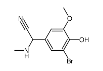 (3-bromo-4-hydroxy-5-methoxy-phenyl)-methylamino-acetonitrile Structure