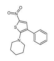 1-(5-nitro-3-phenylthiophen-2-yl)piperidine结构式