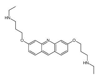 N-ethyl-3-[6-[3-(ethylamino)propoxy]acridin-3-yl]oxypropan-1-amine结构式