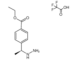 {(1S)-1-[4-(ethoxycarbonyl)phenyl]ethyl}hydrazinium trifluoroacetate Structure