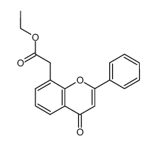 ethyl 4-oxo-2-phenyl-4H-1-benzopyran-8-acetate结构式