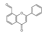 4-oxo-2-phenyl-4H-1-benzopyran-8-carboxaldehyde结构式