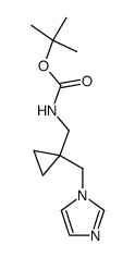 tert-butyl (1-((1H-imidazol-1-yl)methyl)cyclo-1-propyl)methylcarbamate Structure