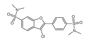 3-chloro-N,N-dimethyl-2-phenylbenzofuran-6,4'-disulphonamide结构式