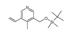 3-hydroxymethyl-4-methyl-5-vinylpyridine tert-butyldimethylsilyl ether结构式