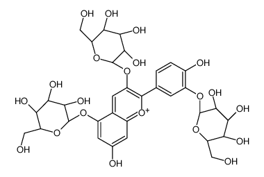 cyanidin 3,3',5-tri-O-glucoside结构式