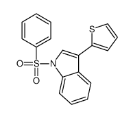 1-(benzenesulfonyl)-3-thiophen-2-ylindole结构式