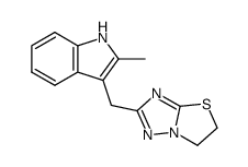 2-Methyl-3-(5,6-dihydrothiazolo<3,2-b>-s-triazol-2-ylmethyl)indole结构式