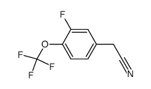 3-FLUORO-4-(TRIFLUOROMETHOXY)PHENYLACETONITRILE结构式