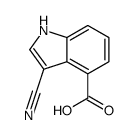 3-Cyano-1H-indole-4-carboxylic acid structure