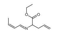 ethyl 2-(but-2-enylideneamino)pent-4-enoate结构式