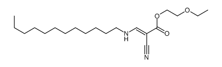 2-ethoxyethyl 2-cyano-3-(dodecylamino)prop-2-enoate结构式