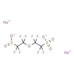 1,1,2,2-TETRAFLUORO-2-(1,1,2,2-TETRAFLUORO-2-SULFINOETHOXY)-ETHANESULFONIC ACID DISODIUM SALT结构式