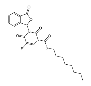 S-octyl 5-fluoro-2,4-dioxo-3-(3-oxo-1,3-dihydroisobenzofuran-1-yl)-3,4-dihydropyrimidine-1(2H)-carbothioate Structure