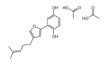 acetic acid,2-[4-(4-methylpent-3-enyl)furan-2-yl]benzene-1,4-diol结构式